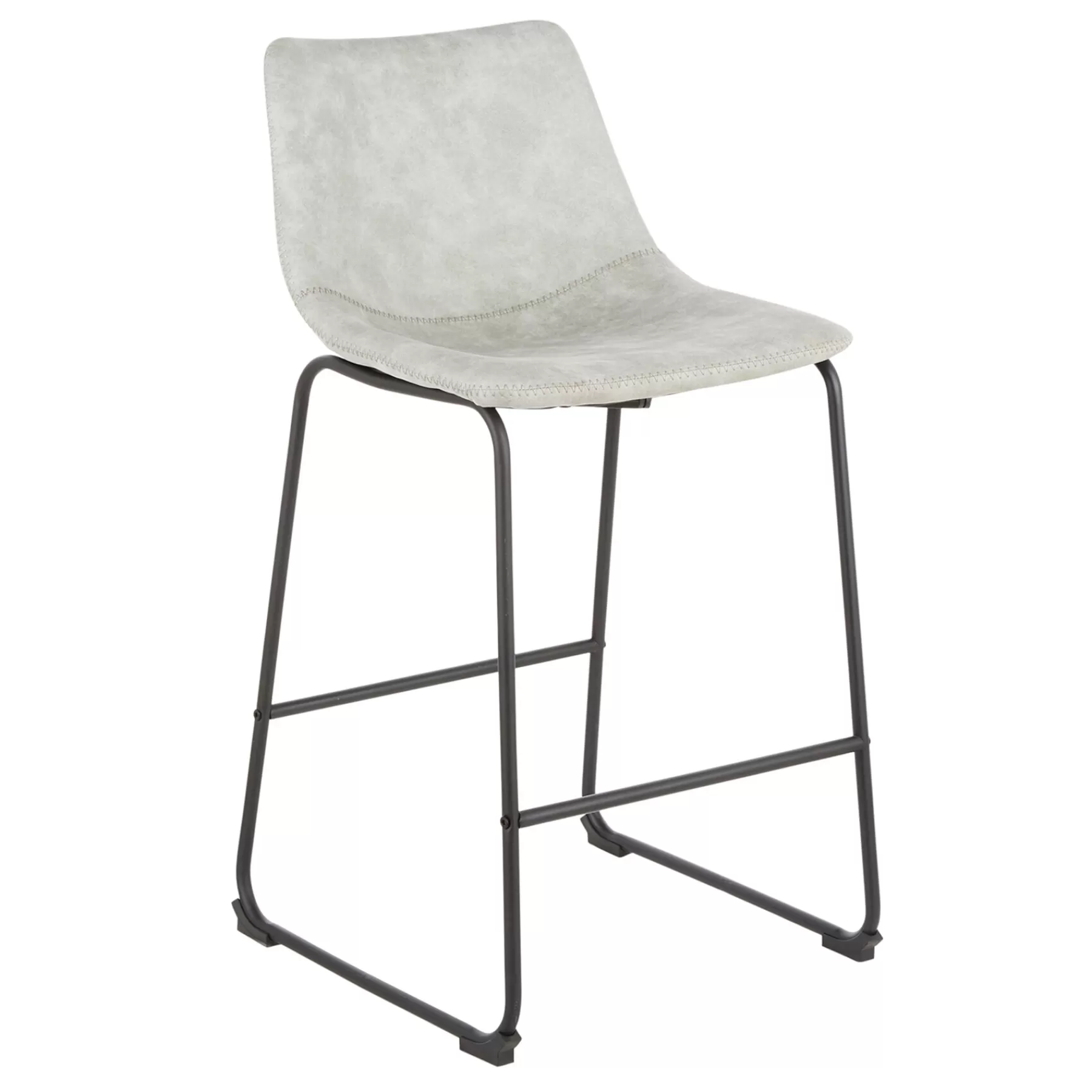 * Reliable Quality Duke Light Grey Modern Industrial Barstool, 30