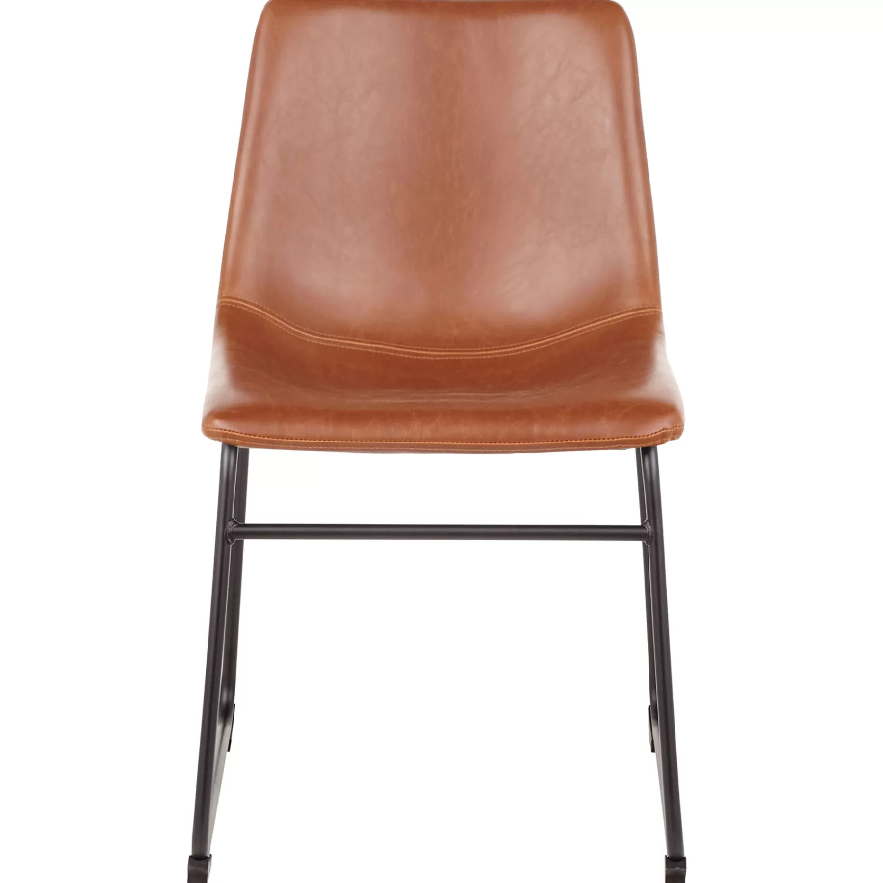 * Reliable Quality Duke Modern Industrial Dining Chair, Cognac