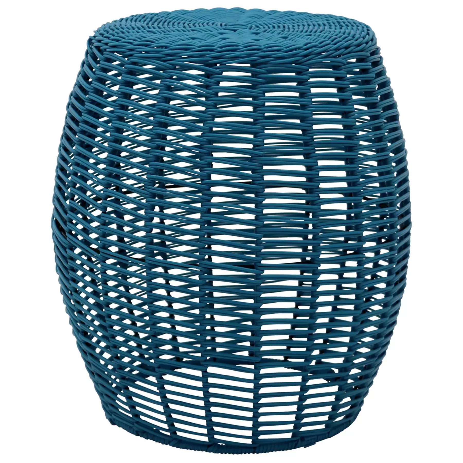 * Reliable Quality Rio Outdoor Blue Wicker Ottoman, 16