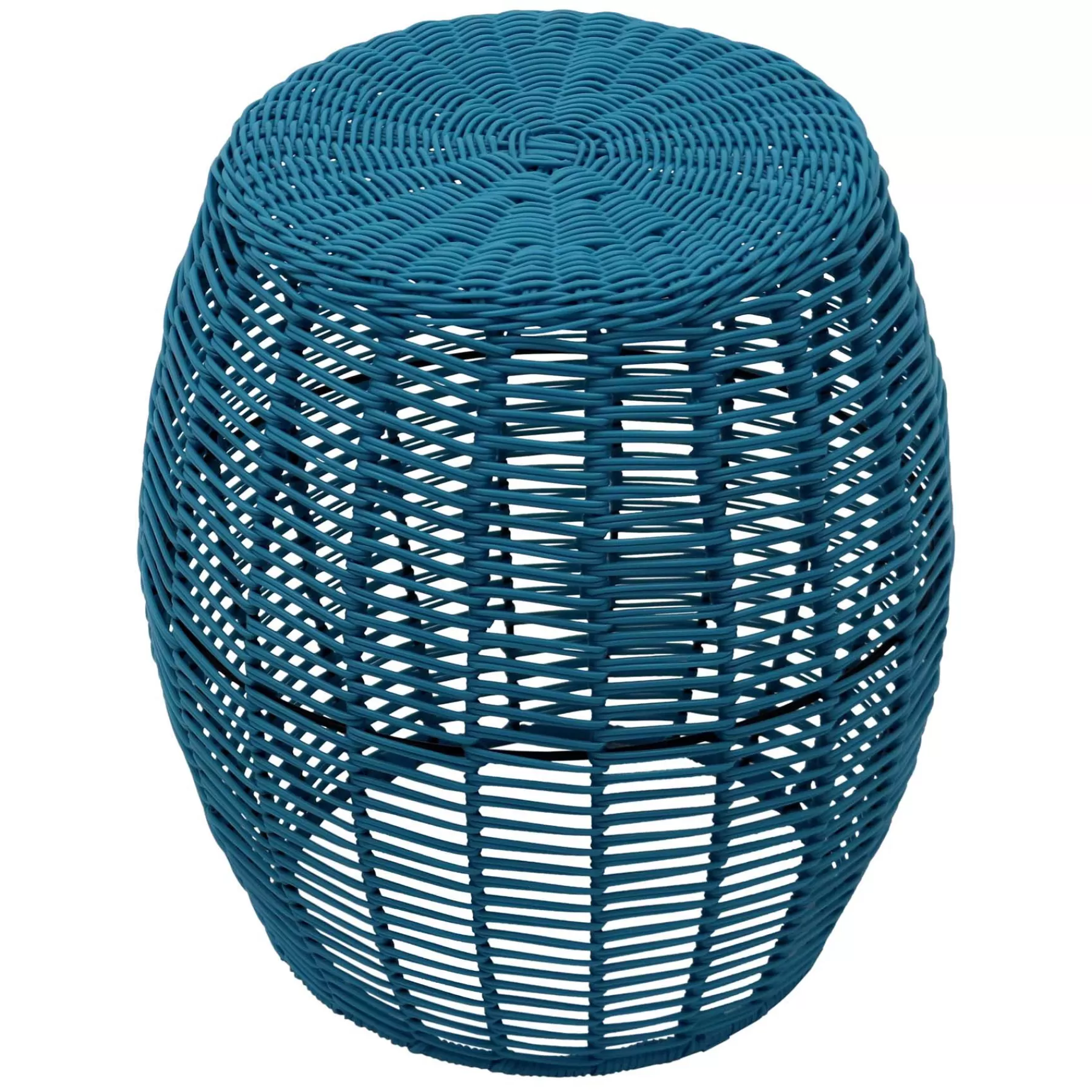 * Reliable Quality Rio Outdoor Blue Wicker Ottoman, 16