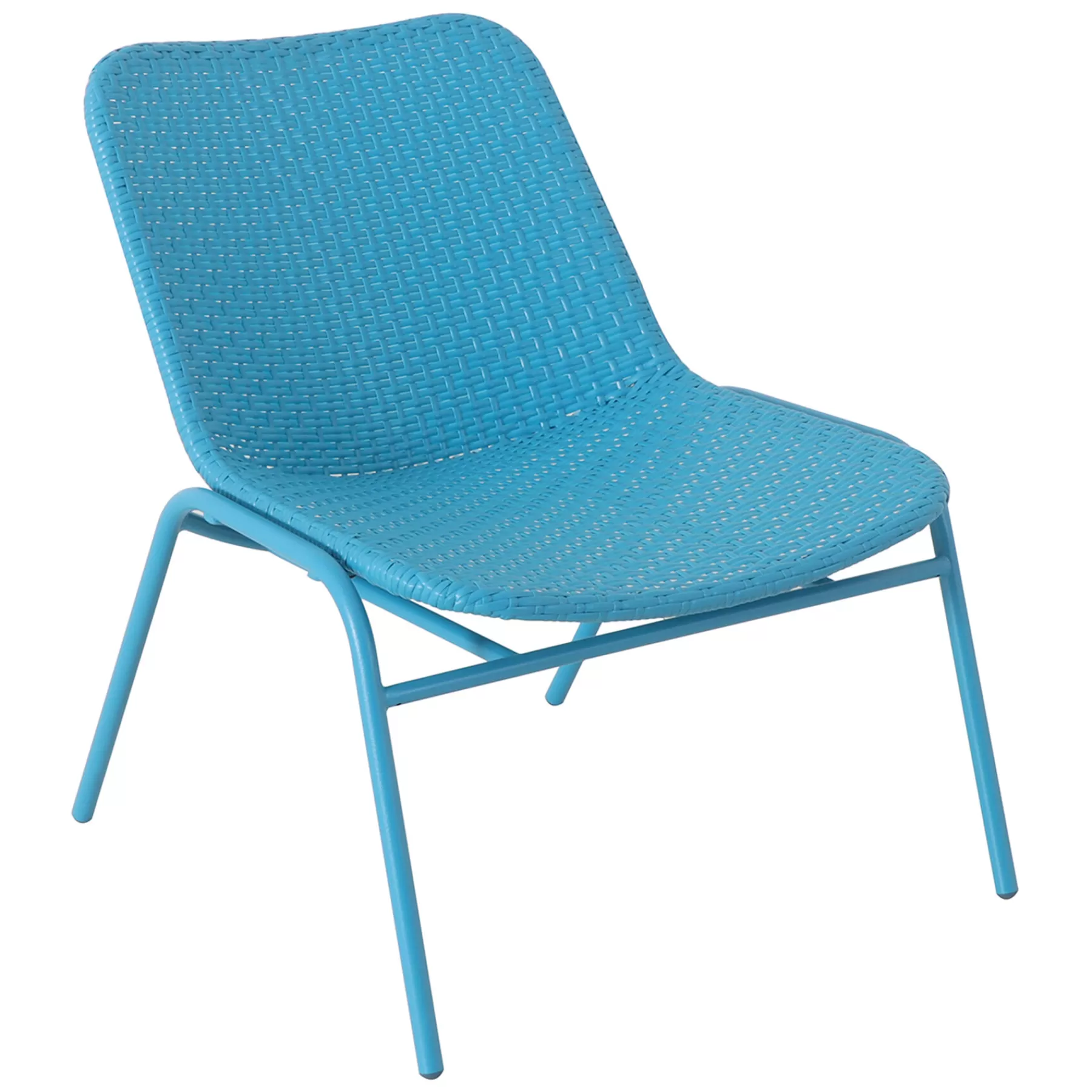 * Reliable Quality Rio Wicker Outdoor Lounge Chair, Blue