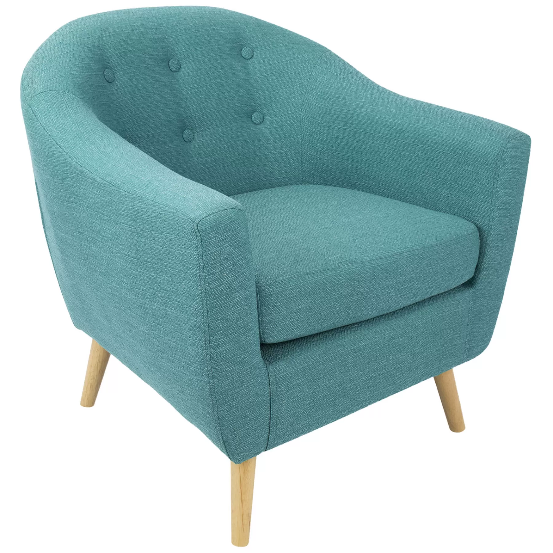 * Reliable Quality Rockwell Teal Mid-Century Modern Accent Chair