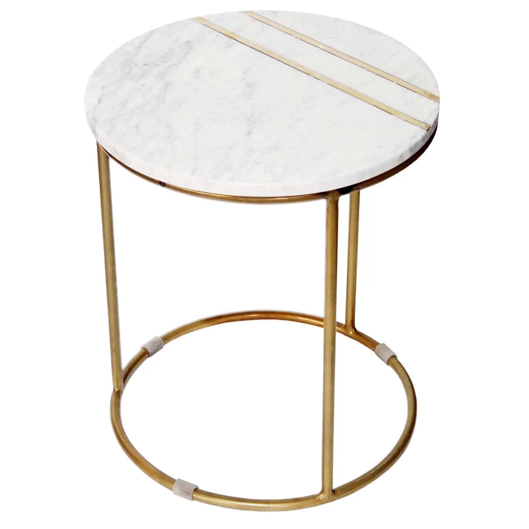 * Reliable Quality White Marbled Nesting Table, 17