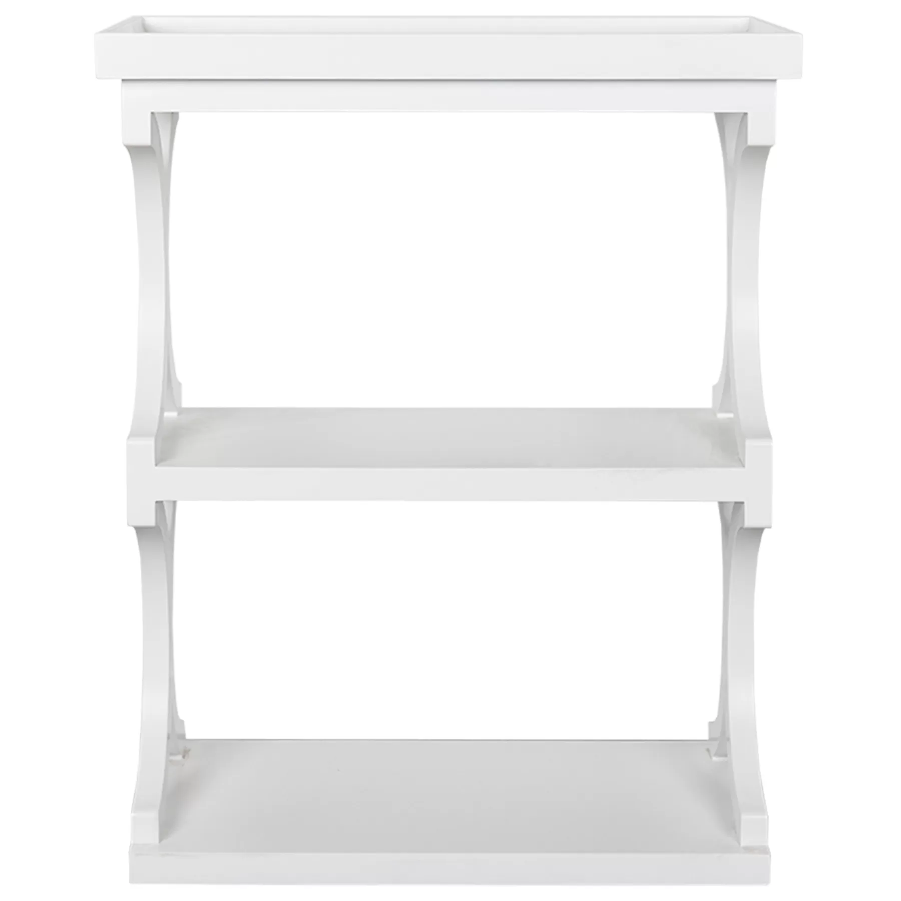 * Reliable Quality Wht 3 Tier Wood Bookshelf