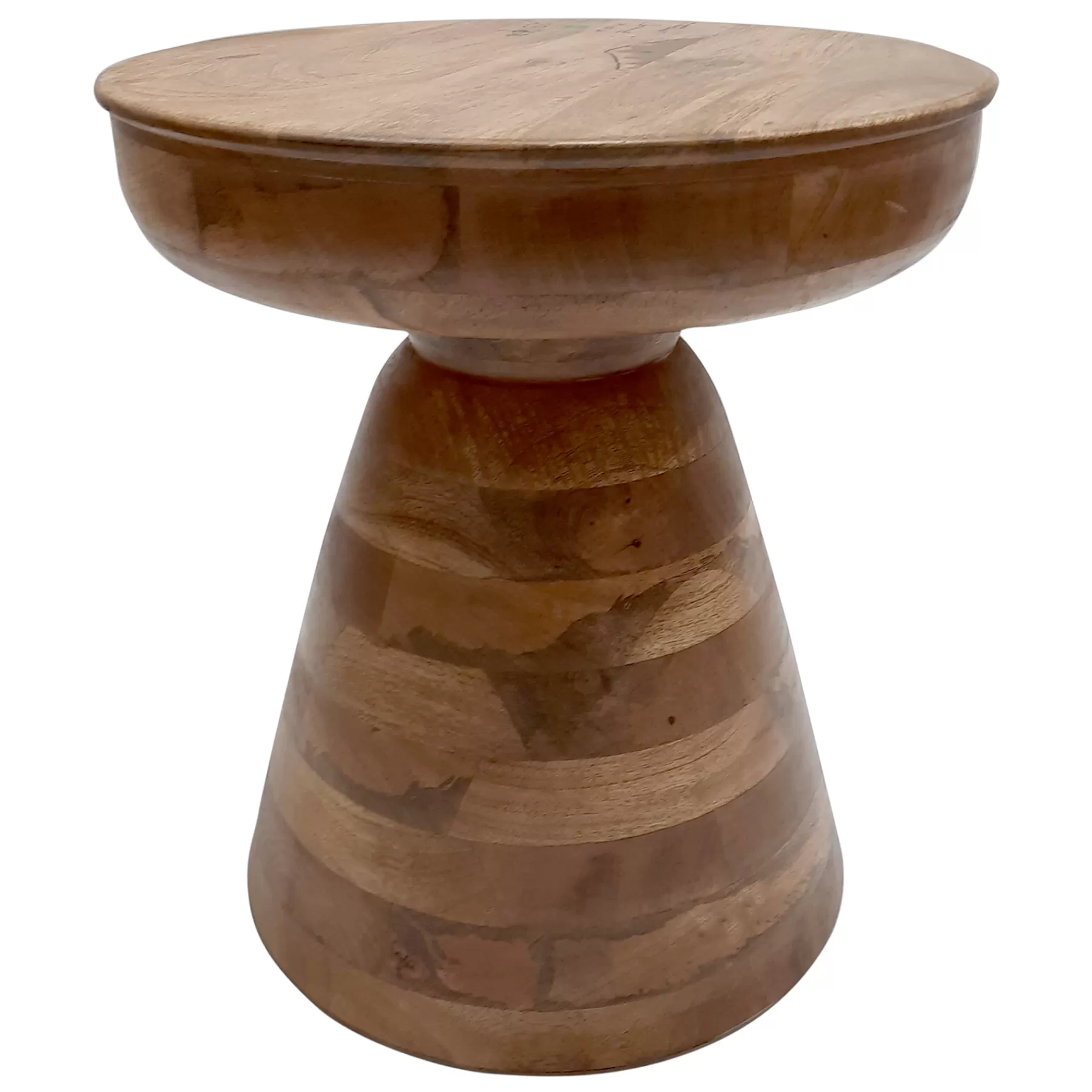 * Sale Brown Wooden Pedestal Accent Table, 16 18