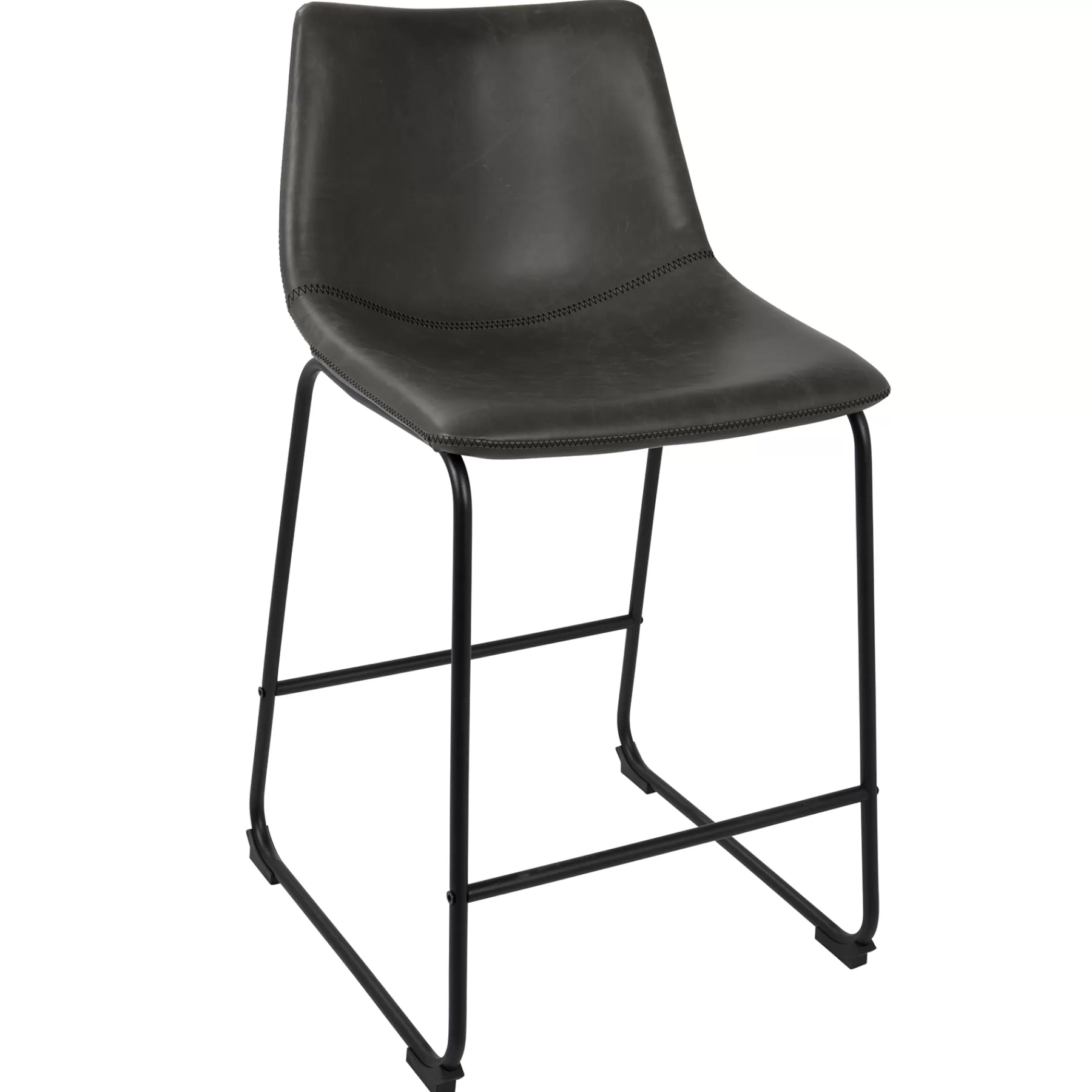 * Sale Duke Modern Industrial Counter Stool, Dark Grey