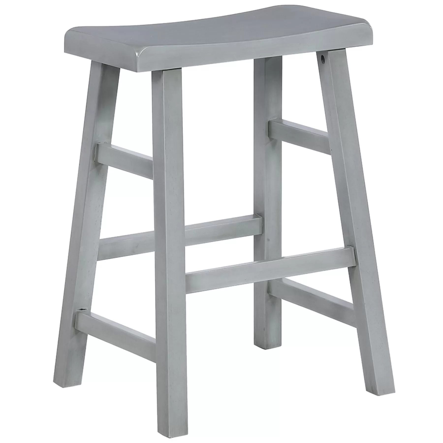 * Sale Fully Assembled Grey Saddle Backless Counter Stool, 24