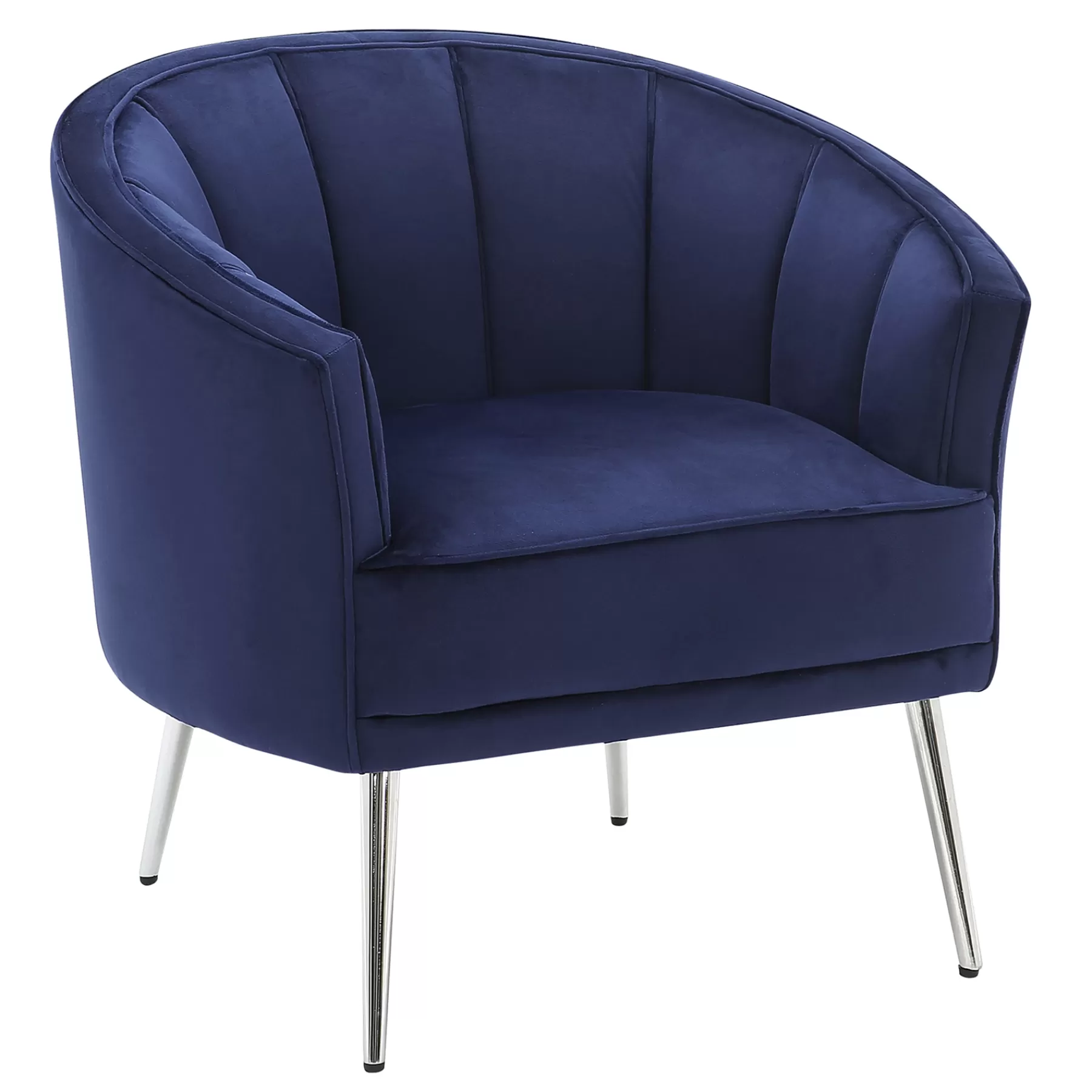 * Sale Laila Ali Avani Blue Velvet Accent Chair