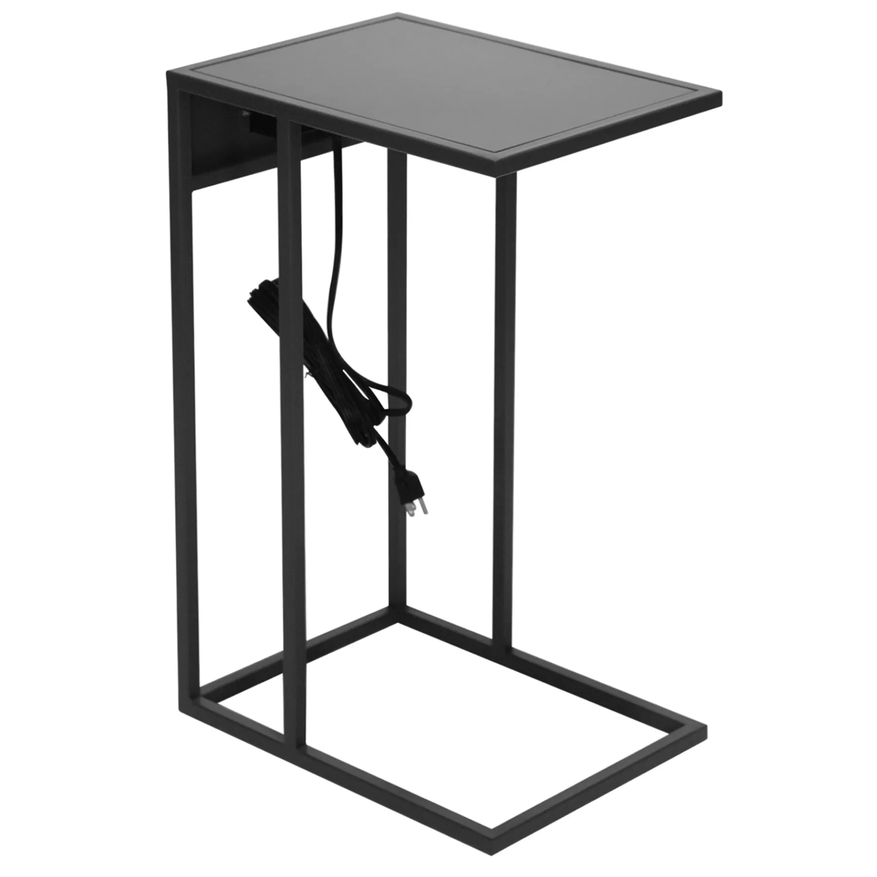 * Sale Metal C-Table With Usb Port, Dark Grey