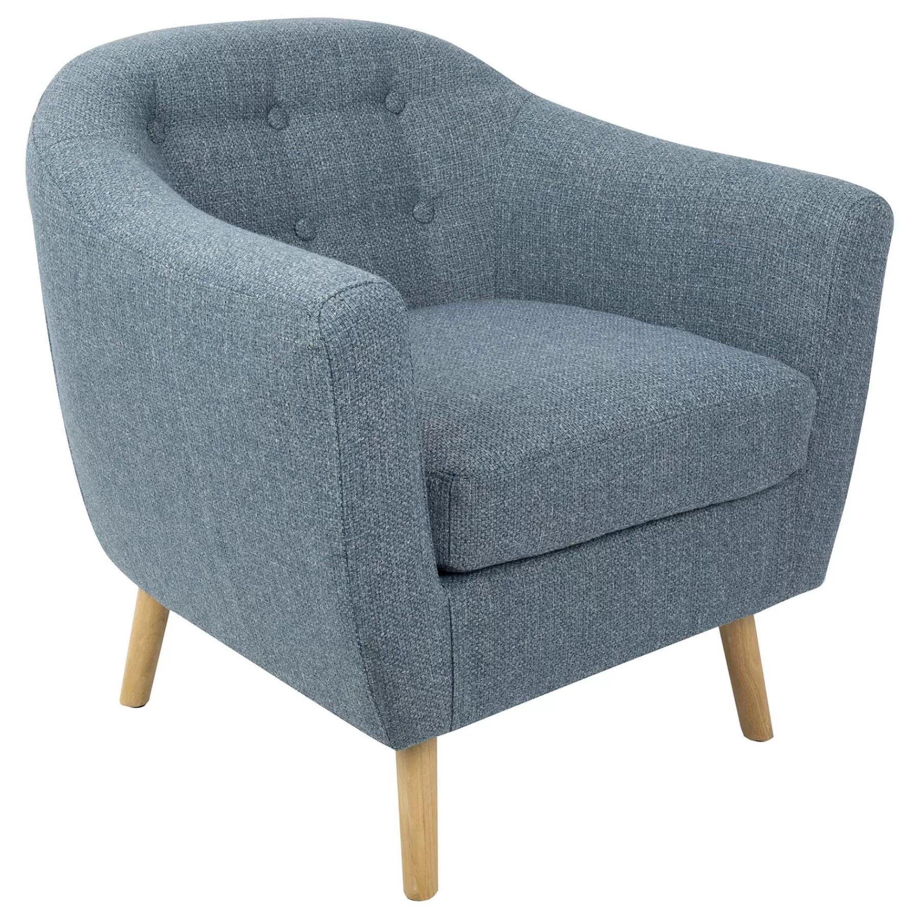 * Sale Rockwell Blue Mid-Century Modern Accent Chair