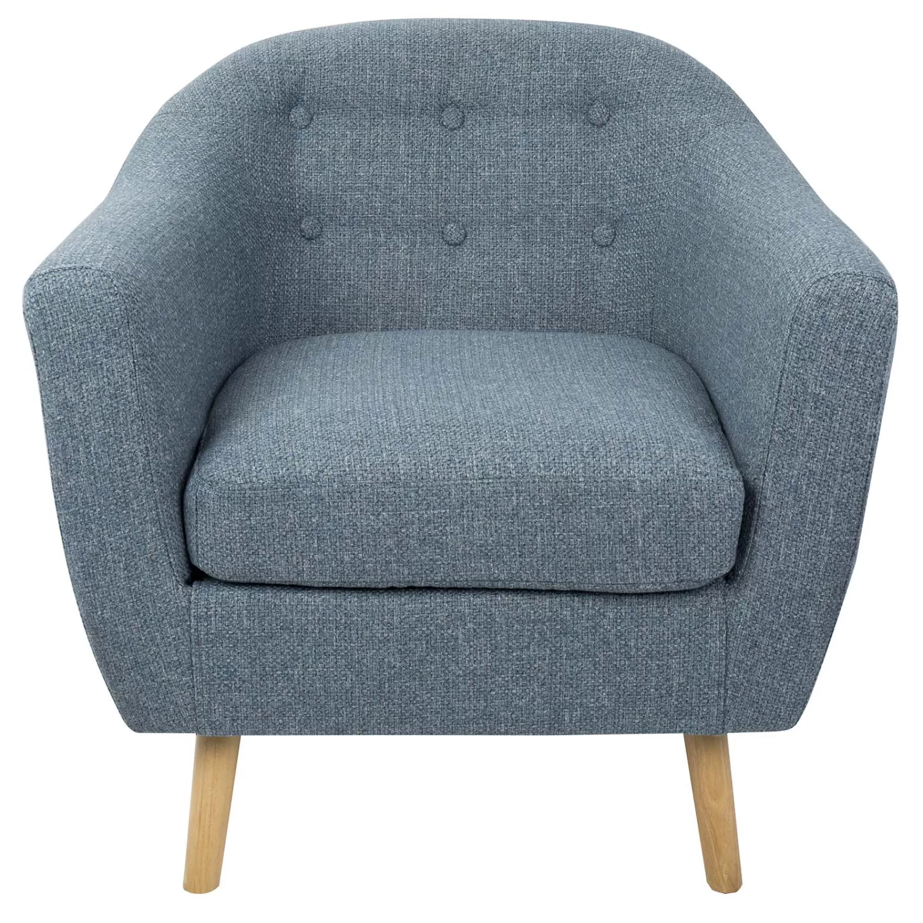 * Sale Rockwell Blue Mid-Century Modern Accent Chair