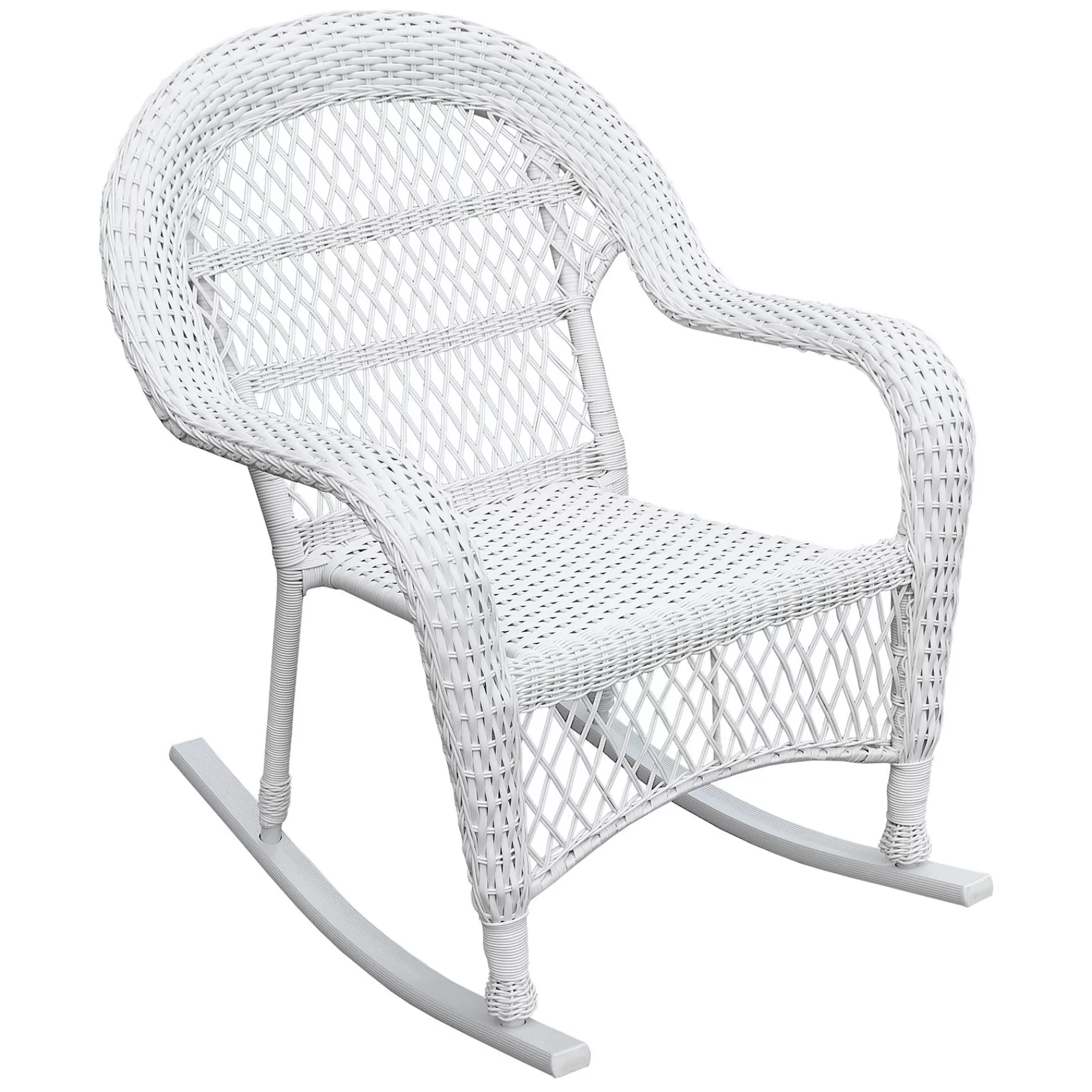 * Sale White Outdoor Wicker Rocking Chair