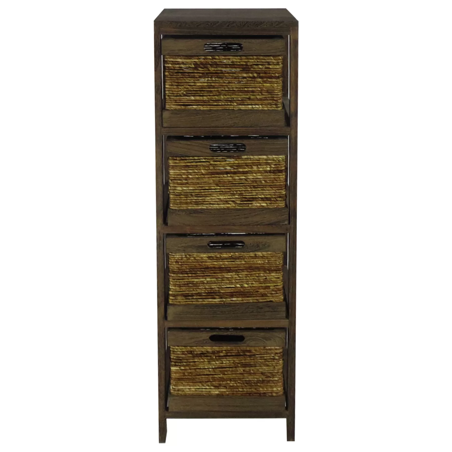 * Special Offers 4-Tier Brown Wooden Shelf With Maize Drawers