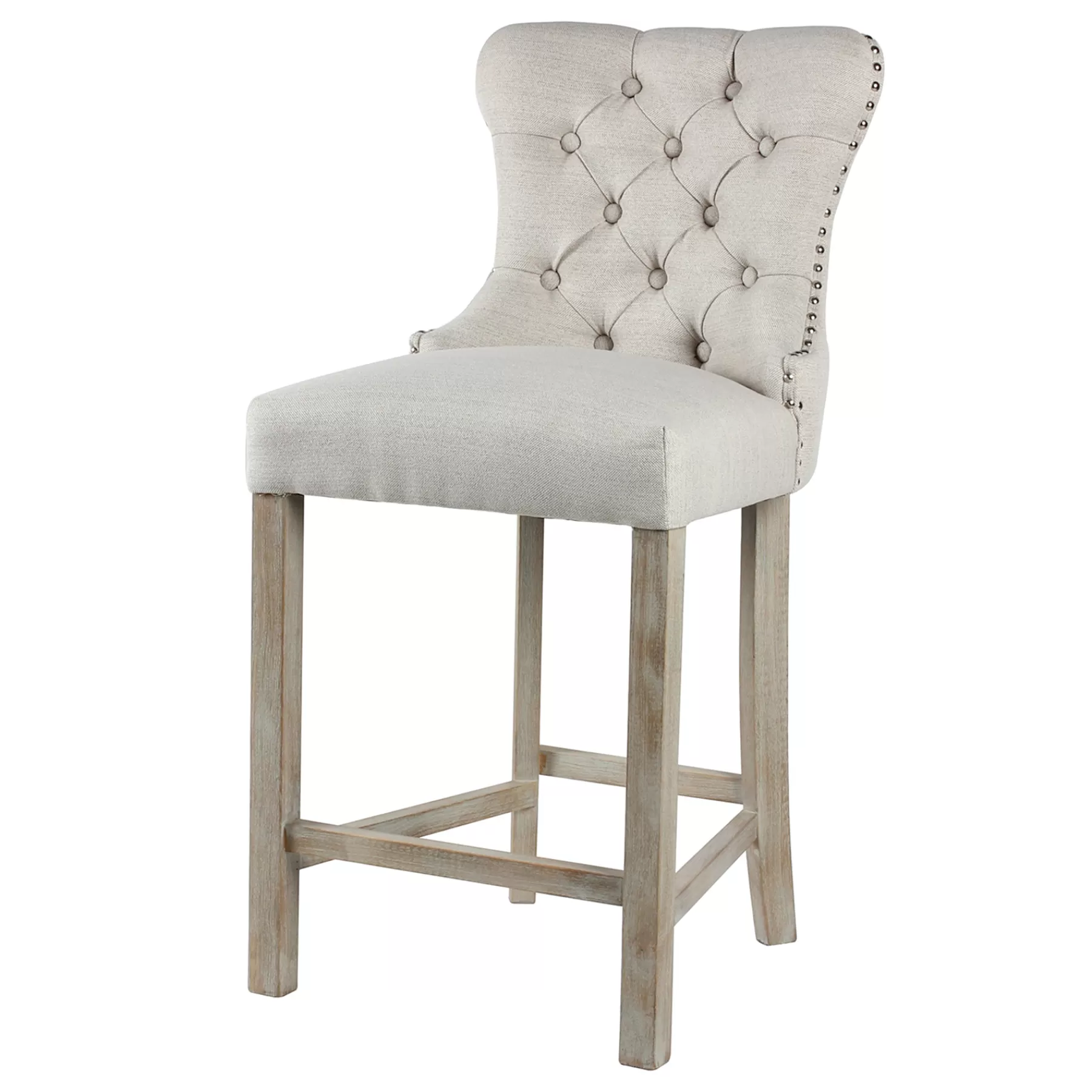 * Special Offers Linen Upholstered Ringback Counter Stool