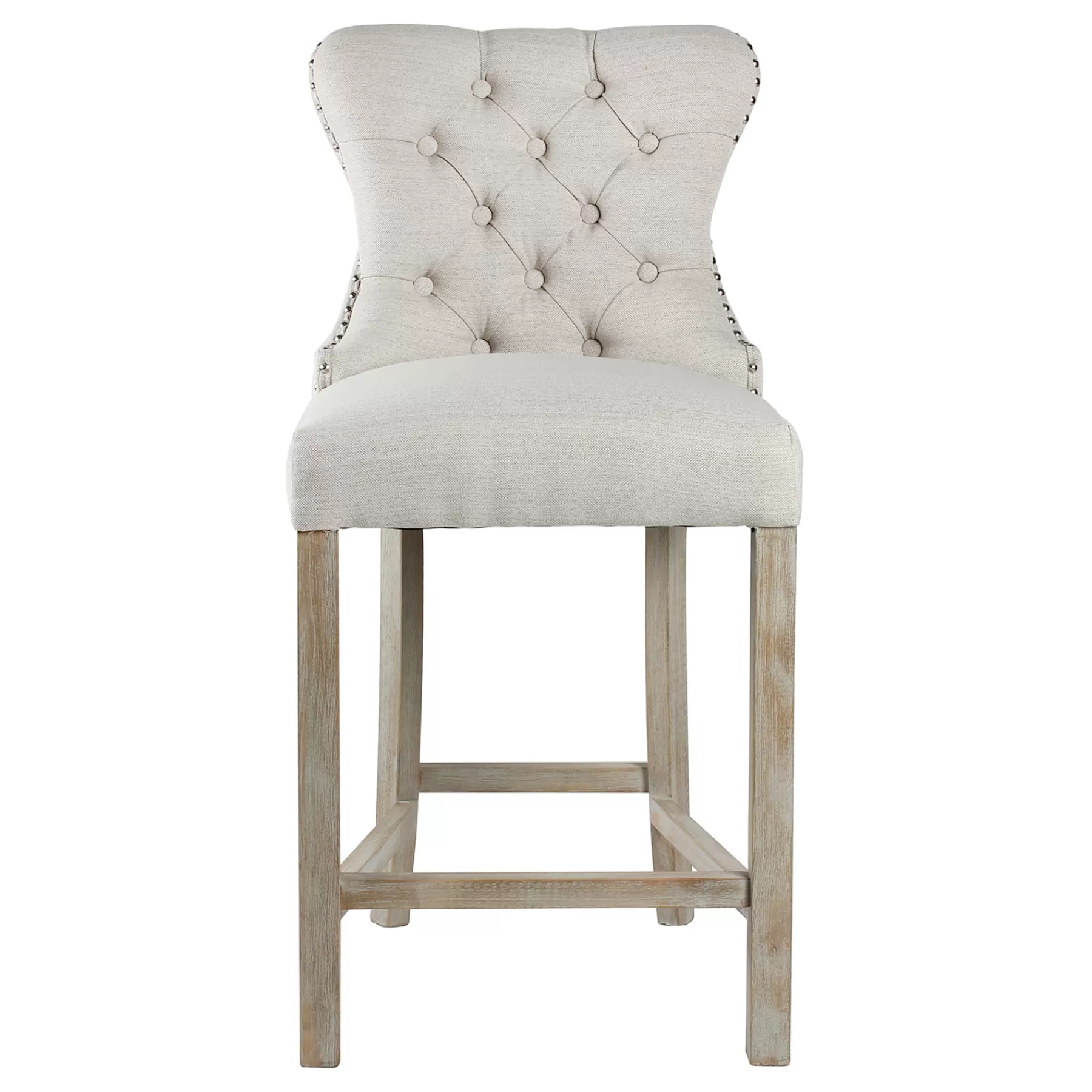 * Special Offers Linen Upholstered Ringback Counter Stool