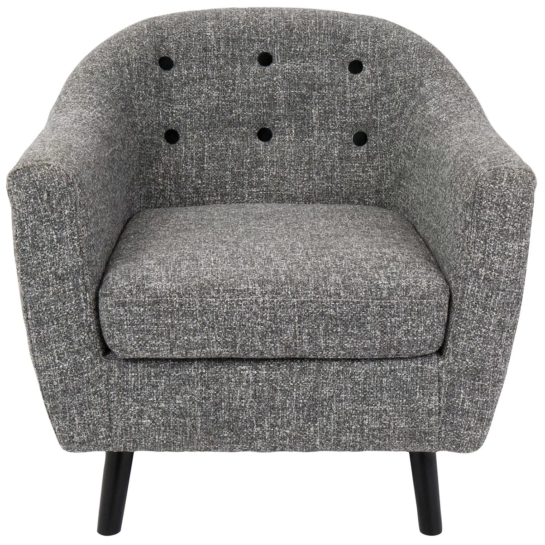 * Special Offers Rockwell Salt & Pepper Mid-Century Modern Accent Chair