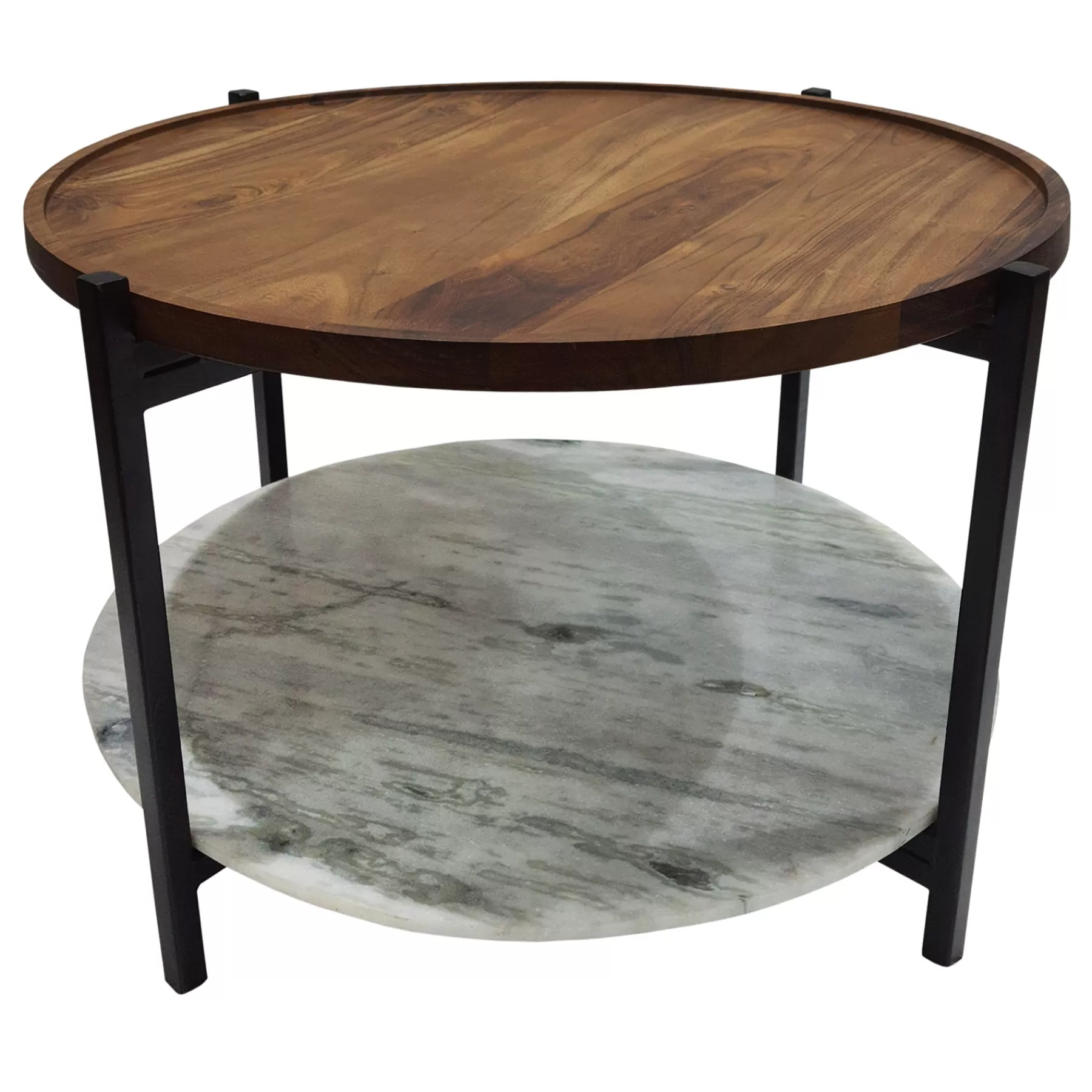 * Special Style 18In Marble/Wood Coffee Table