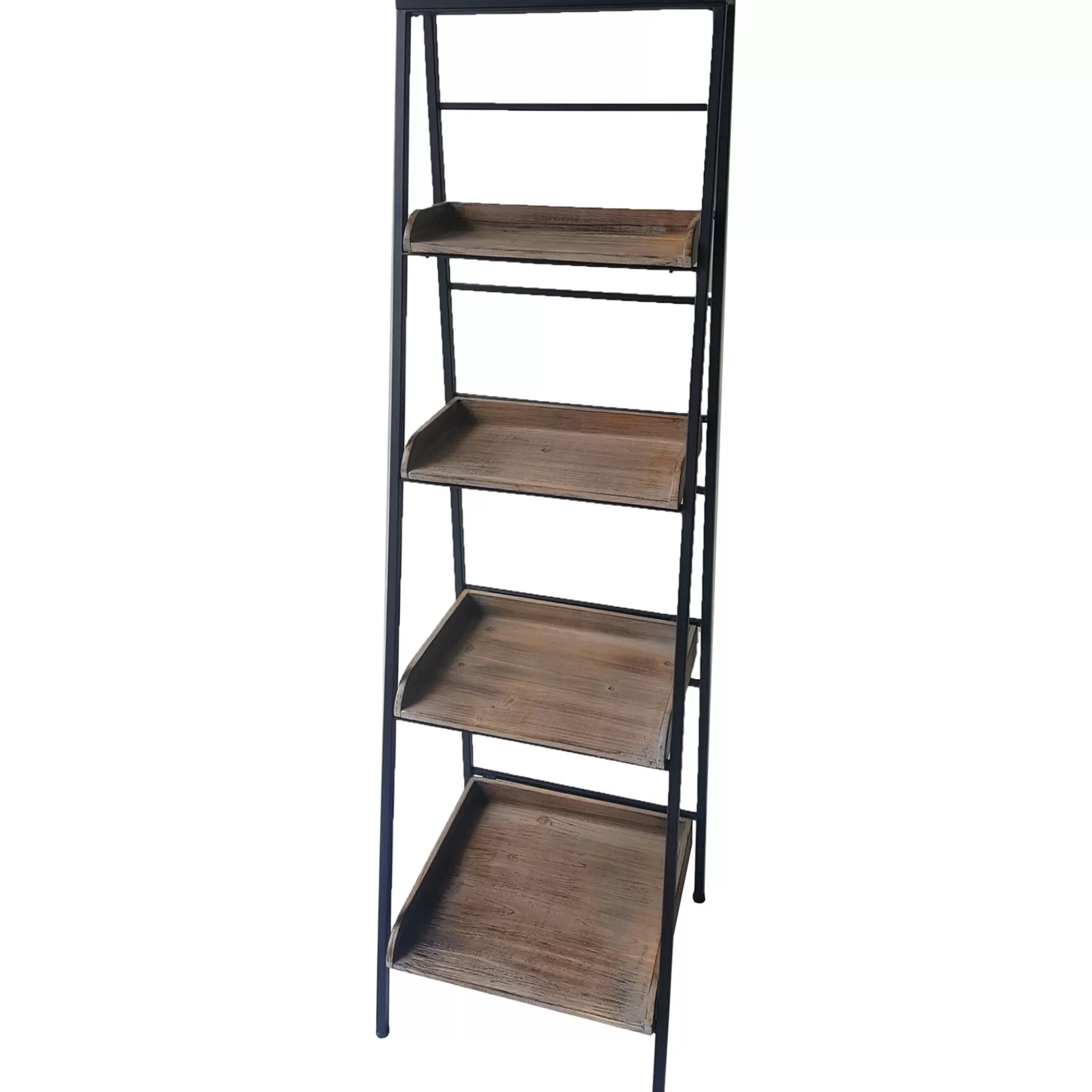 * Special Style Black Metal Folding Rack With Wood Tray Layer