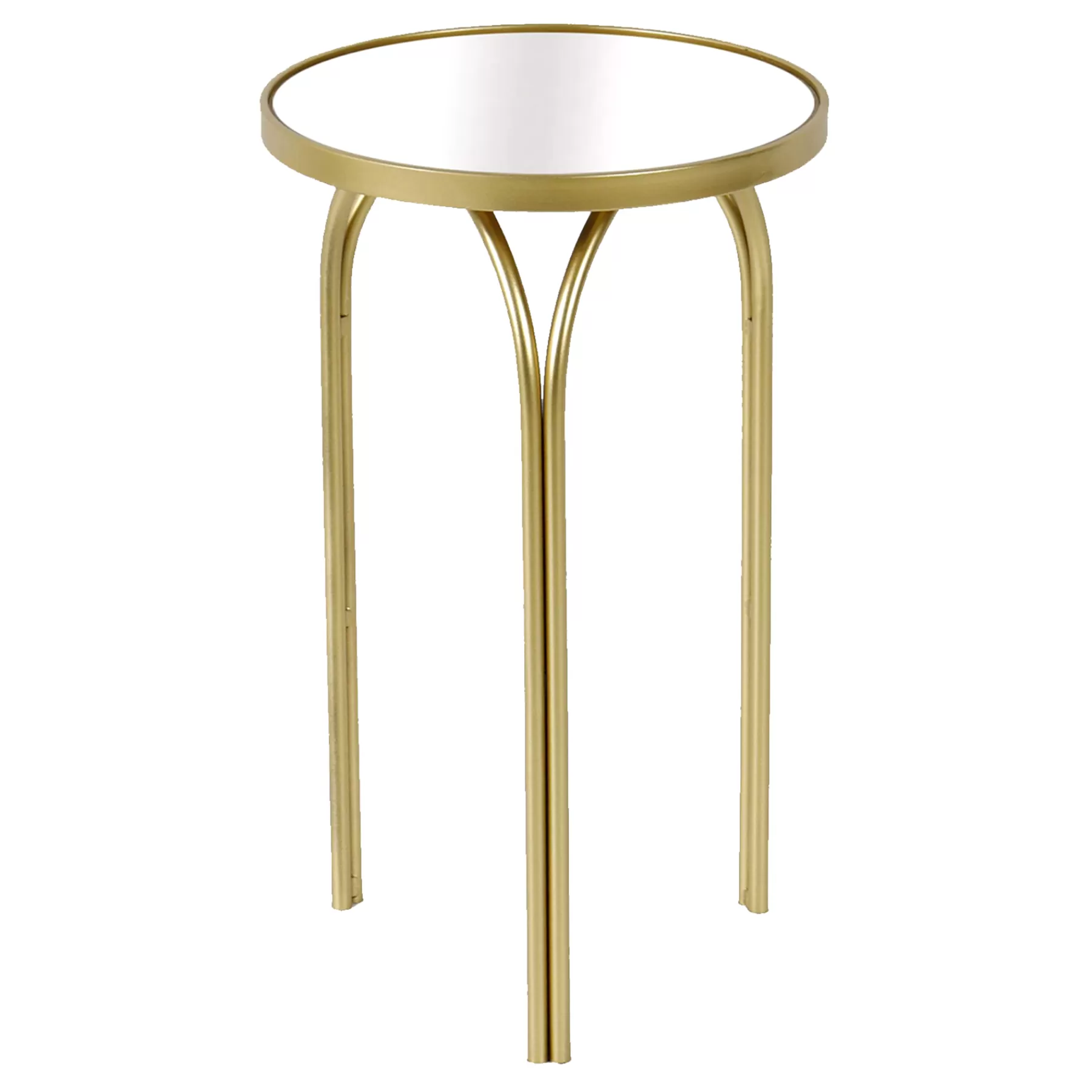 * Special Style Colton Mirrored-Top Accent Table, Gold