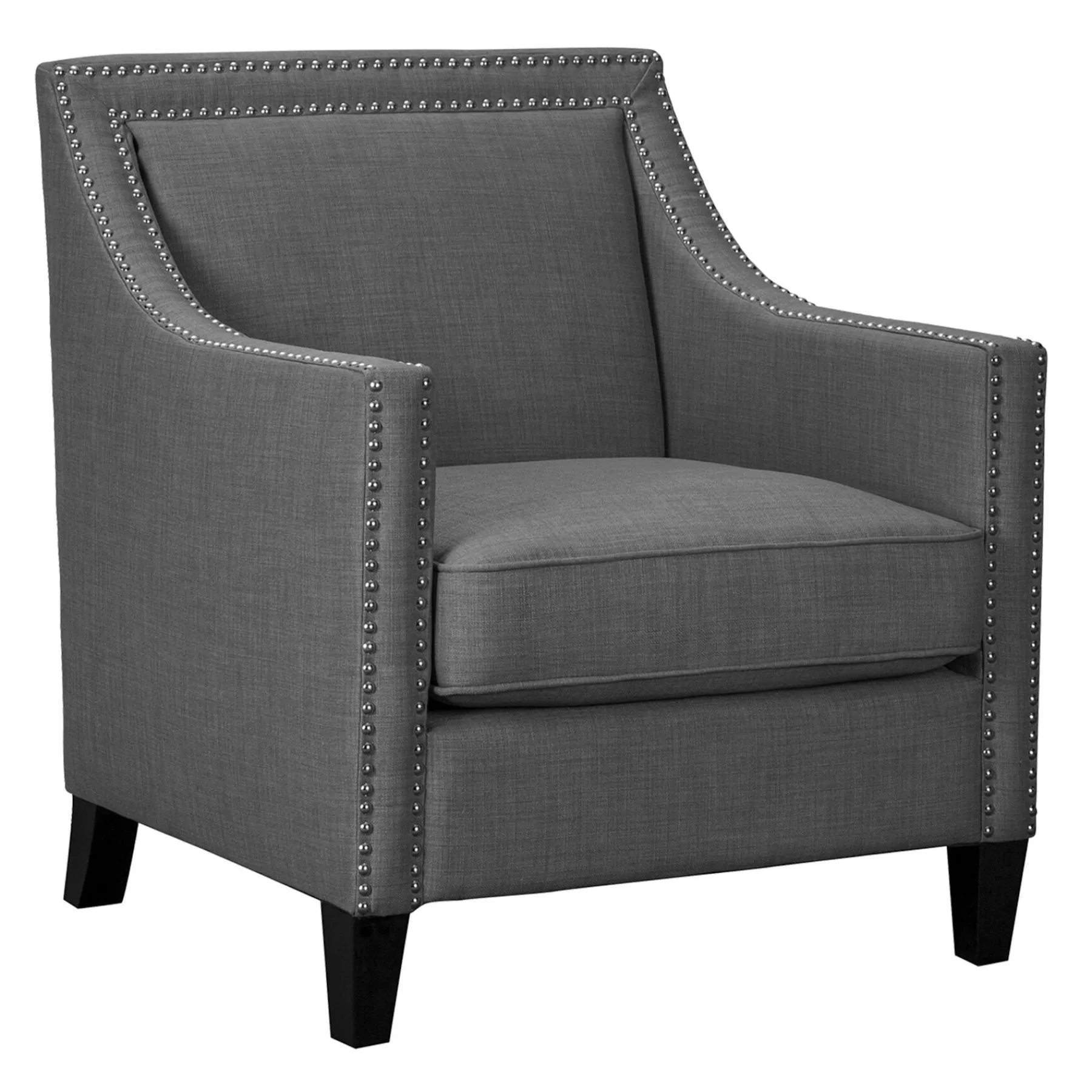 * Special Style Erica Grey Accent Chair With Nailhead Trim