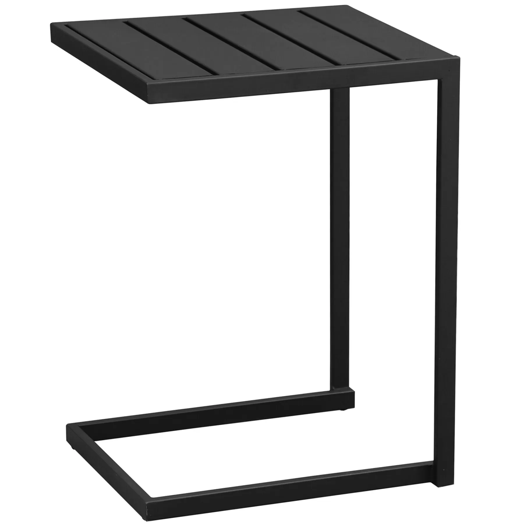 * Special Style Grammercy Black Steel Slat Outdoor C-Table