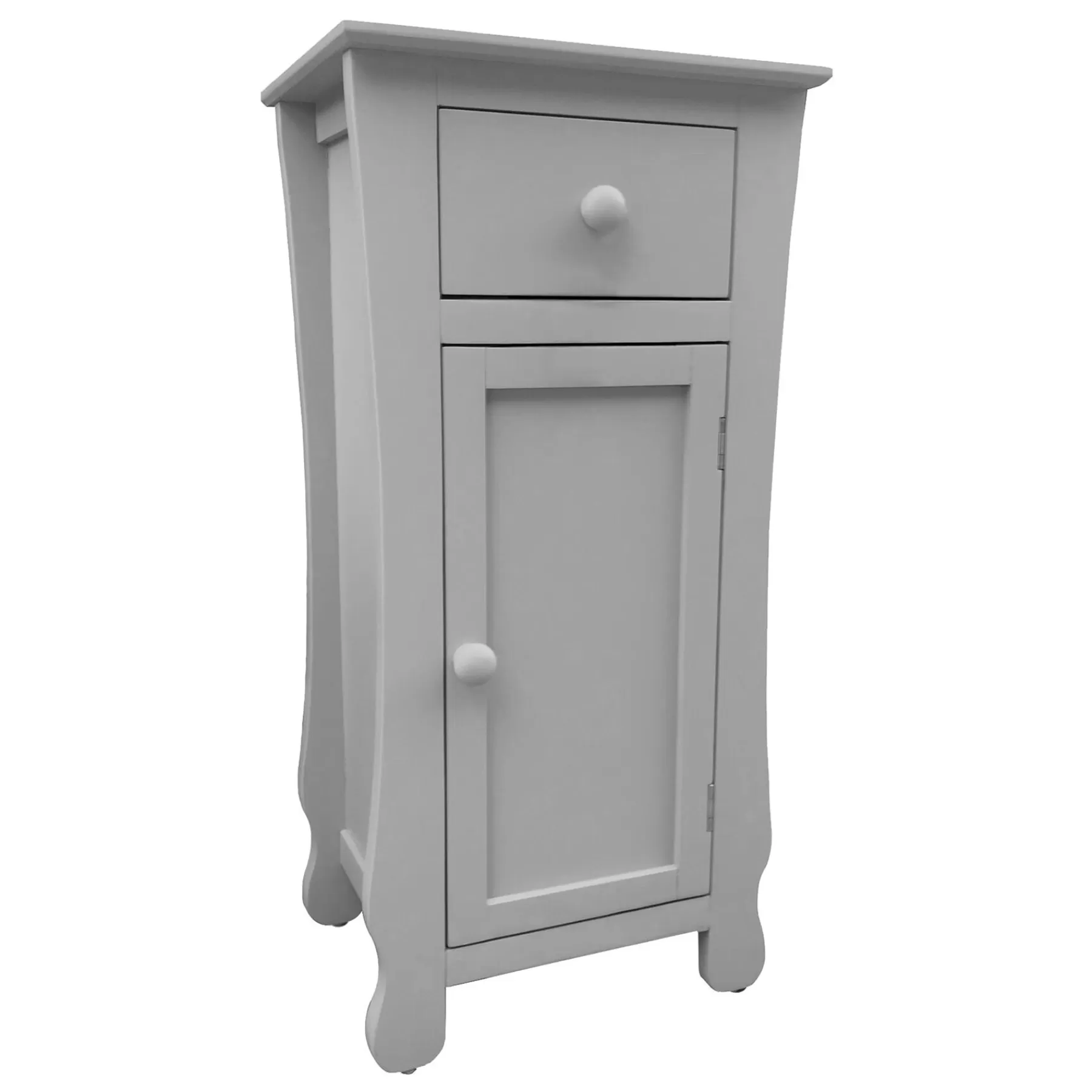 * Special Style Grey 1-Drawer Cabinet End Table, 29