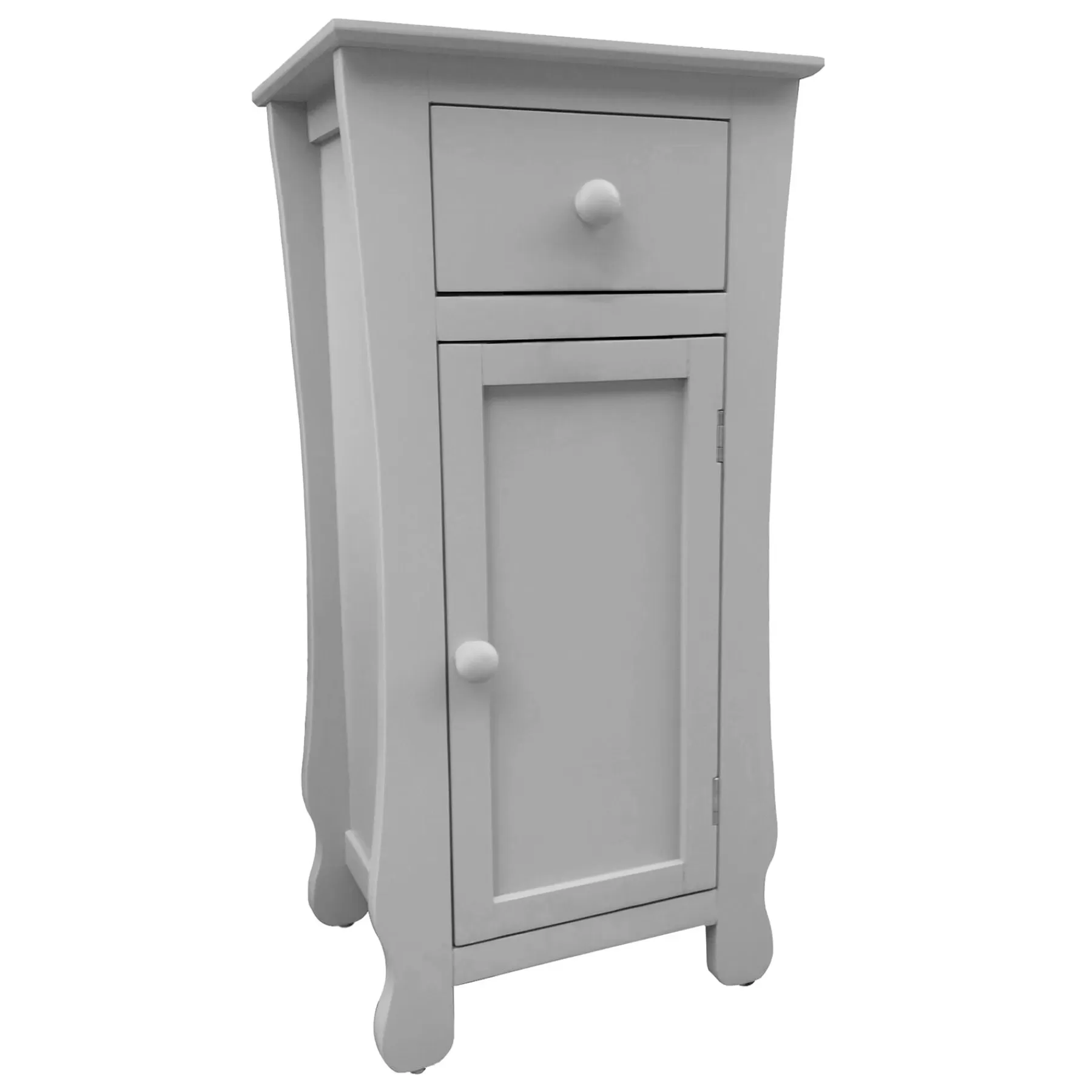 * Special Style Grey 1-Drawer Cabinet End Table, 29