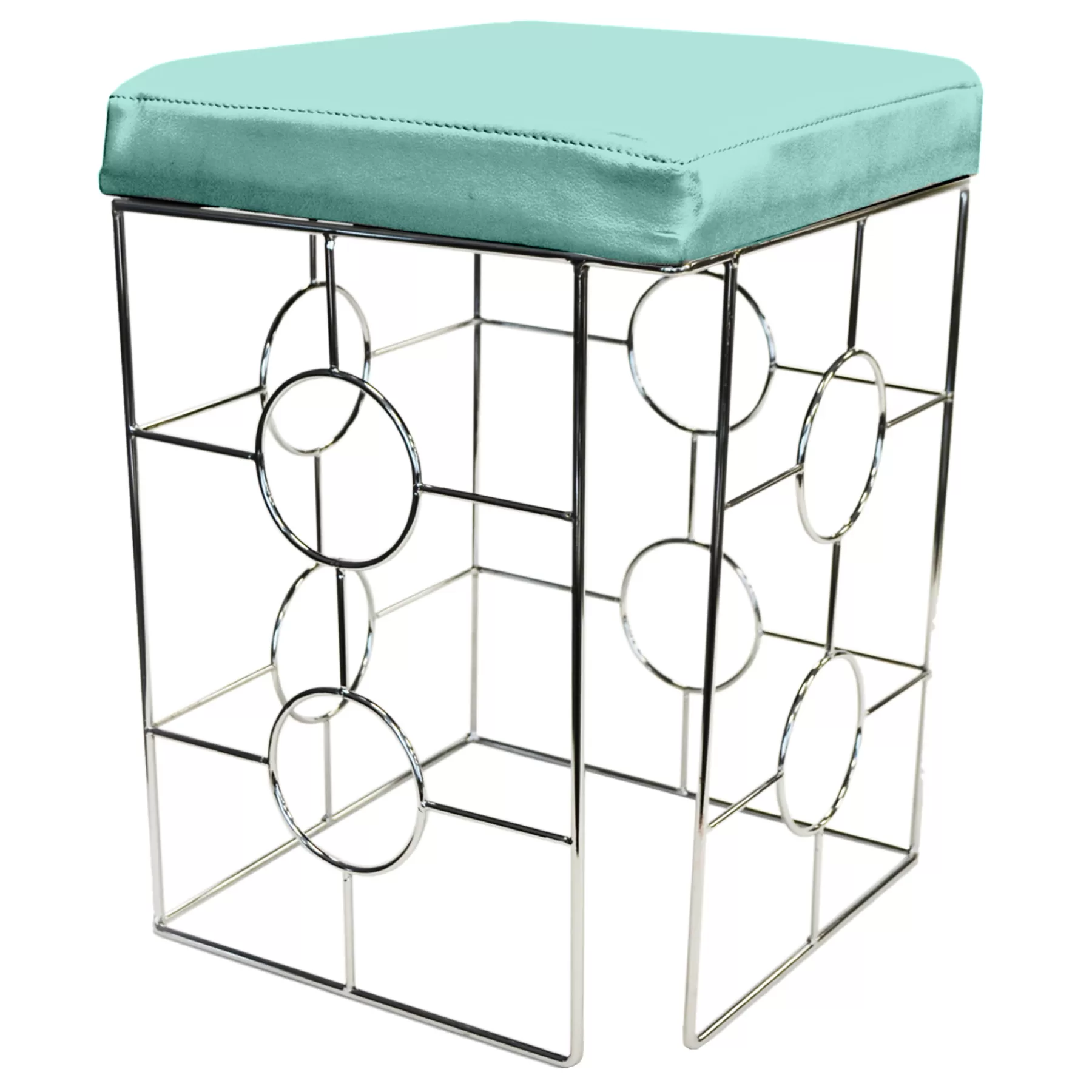 * Special Style Laila Ali Kaia Teal & Chrome Stool, 20.5