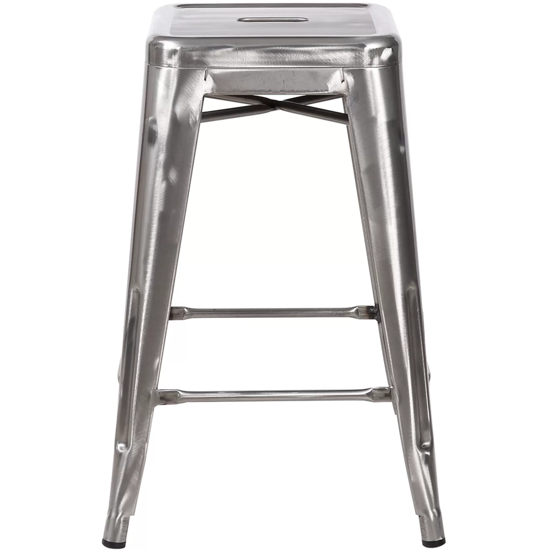 * Special Style Natural Silver Metal Counter Stool, 24