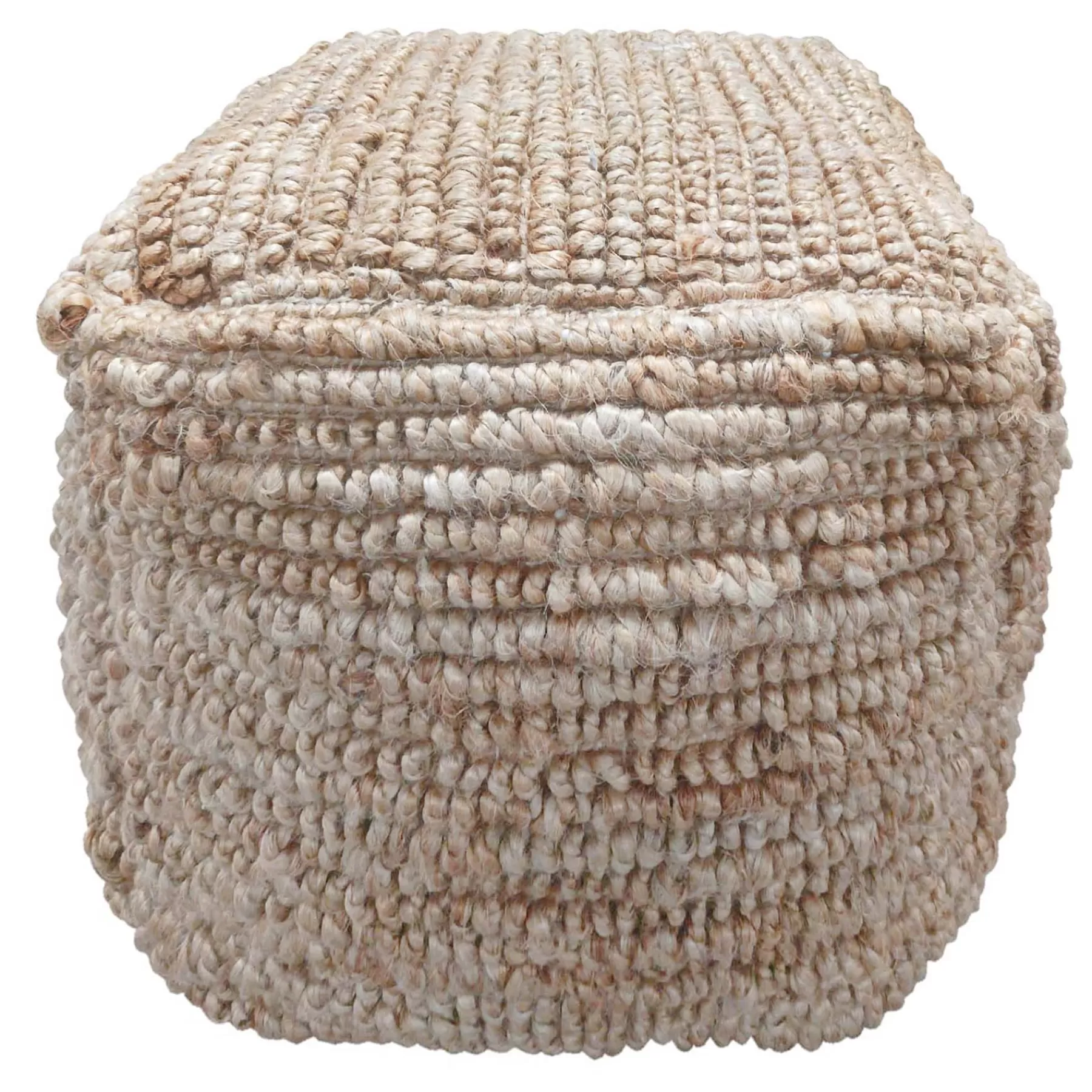 * Typical Style Honeybloom Caleb Jute Square Pouf